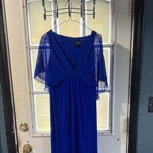 Elegant Long Sleeve Blue Dress